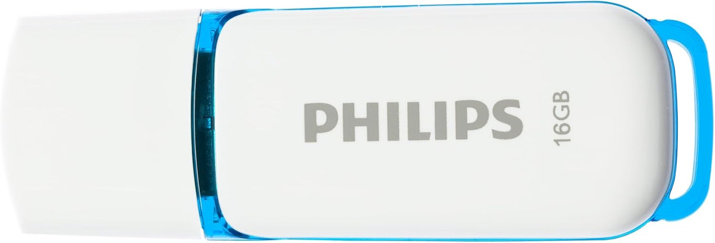 Philips Snow Edition 2.0 USB flash drive 16 GB voor PC, laptop, computer gegevensopslag, leessnelheid tot 21 MB/s - NLMAX