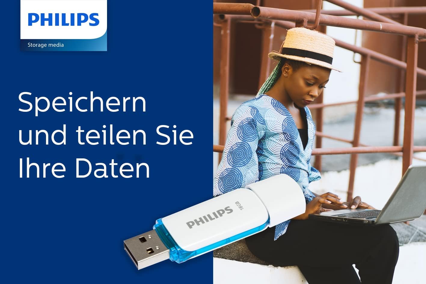 Philips Snow Edition 2.0 USB flash drive 16 GB voor PC, laptop, computer gegevensopslag, leessnelheid tot 21 MB/s - NLMAX