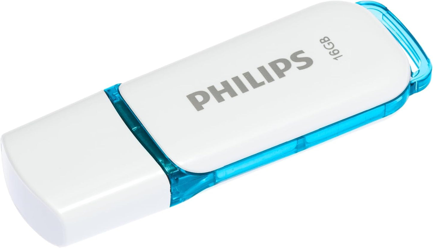 Philips Snow Edition 2.0 USB flash drive 16 GB voor PC, laptop, computer gegevensopslag, leessnelheid tot 21 MB/s - NLMAX