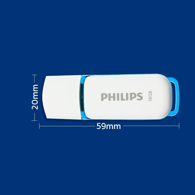 Philips Snow Edition 2.0 USB flash drive 16 GB voor PC, laptop, computer gegevensopslag, leessnelheid tot 21 MB/s - NLMAX