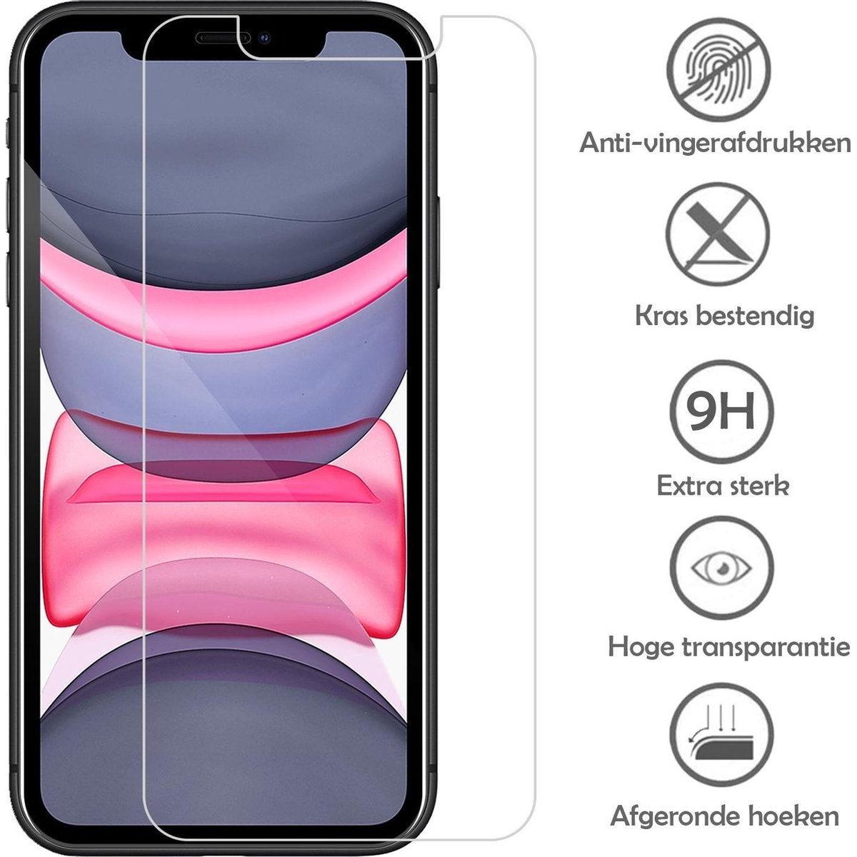 iPhone X Screenprotector glas - extra strek en helder Beschermglas - 2 stuks - NLMAX