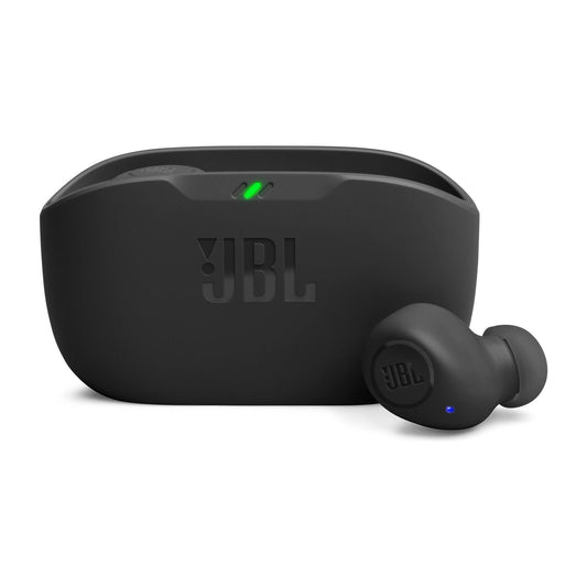 JBL JBLWBUDSBLK Wave Buds draadloze in ear oordopjes met IP54 en IPX2 waterdichtheid krachtige bas en batterijduur van 32 uur in zwart/wit/in blauw/beige/mint. Eén maat - NLMAX