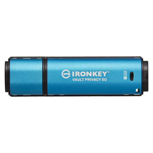 Kingston IronKey Vault Privacy 50 Drive Flash Drive USB FIPS 197 gecertificeerde & XTS-AES 256-bits gecodeerde USB-drive voor - IKVP50/8GB - NLMAX