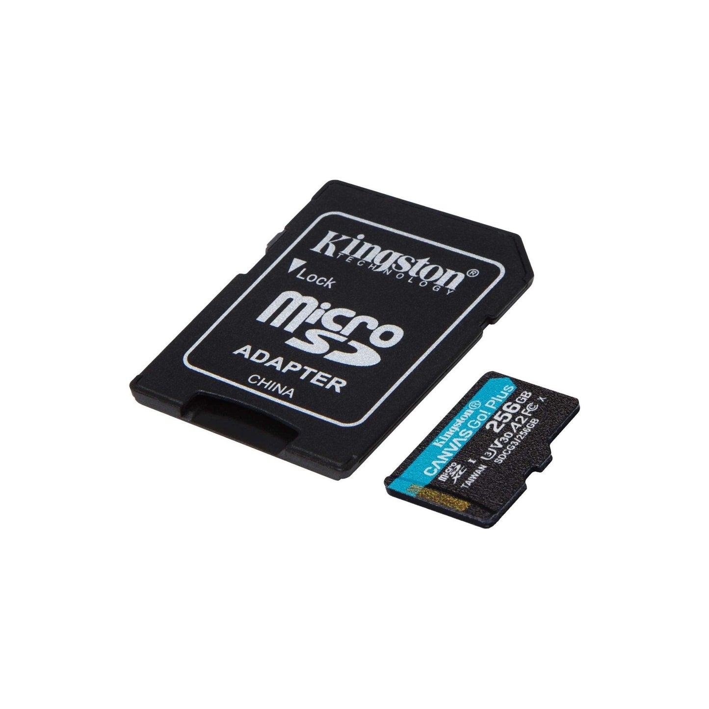 Kingston SDCG3/256 GB micro SD-kaart (256 GB microSDXC Canvas Go Plus 170R A2 U3 V30 met SD-adapter) - NLMAX