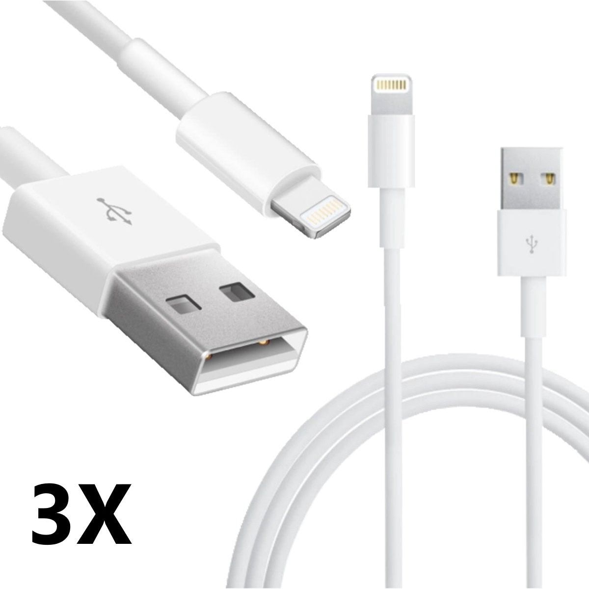 Oplaadkabel iPhone USB Lightning kabel 1 Meter oplader - NLMAX