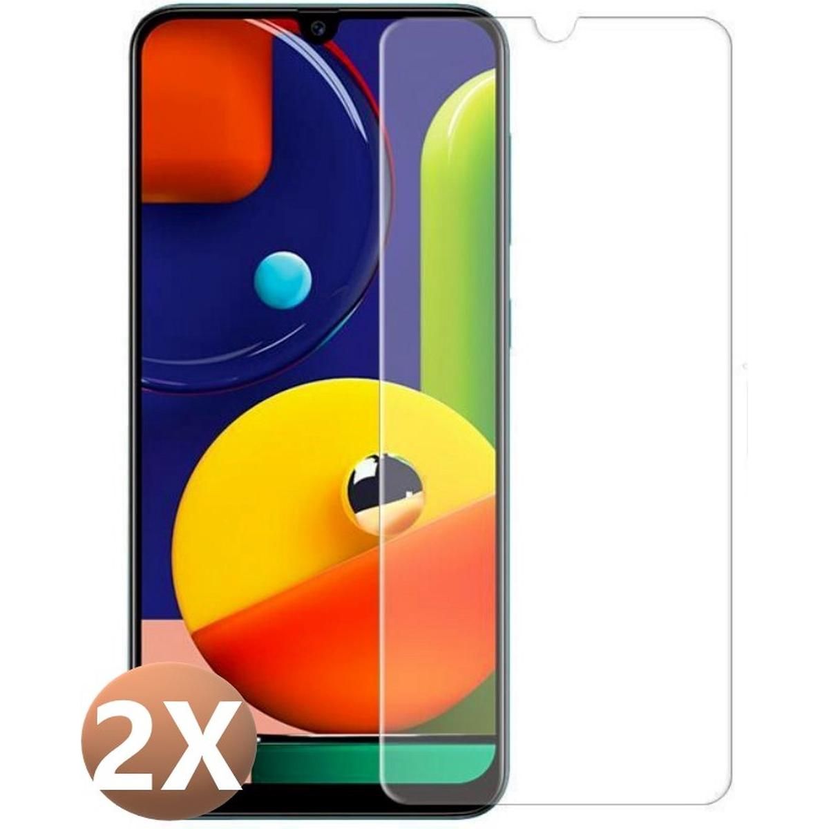 Samsung A70 Screenprotector glas - extra strek en helder Beschermglas - NLMAX