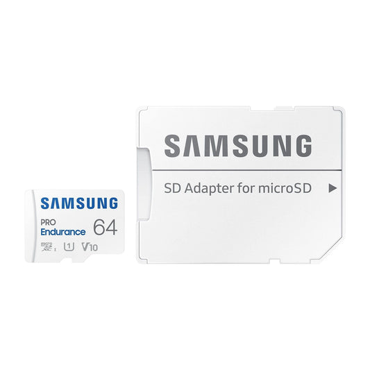 Samsung PRO Endurance microSD-geheugenkaart, 64GB microSDXC UHS-I U1 100MB/s Video Monitoring Memory Card met Adapter, MB-MJ64KA - NLMAX