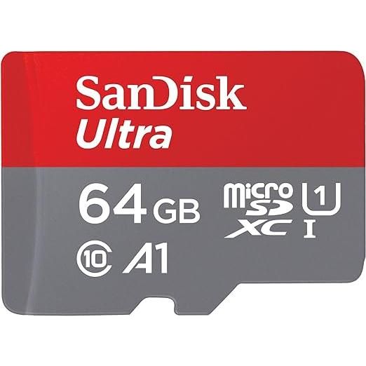 Sandisk Ultra 64 GB microSDXC UHS-I U1 Class 10 Geheugen Kaart met Adapter, tot 120 MB/s - NLMAX